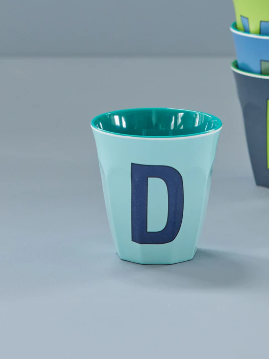 Verre Alphabet D Bleu - RICE – Image 2