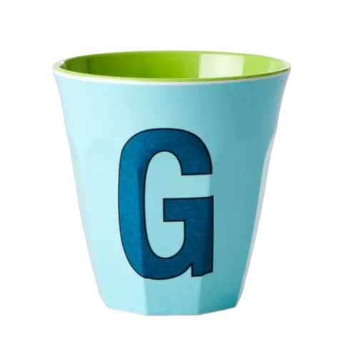 Verre Alphabet G Bleu - RICE