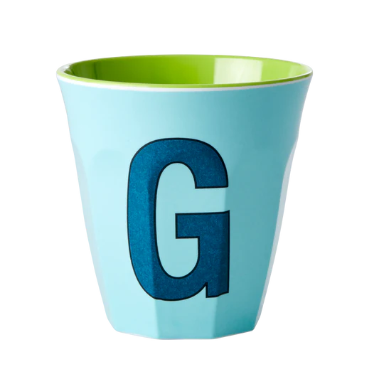Verre Alphabet G Bleu - RICE