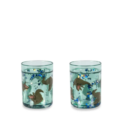 Lot de 2 gobelets pailletés crocodile - KONGES SLOJD