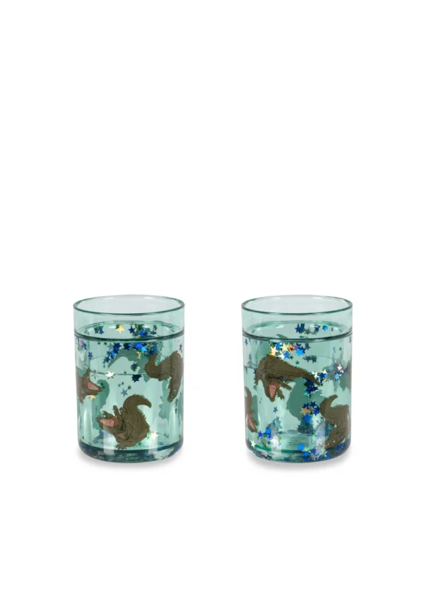 Lot de 2 gobelets pailletés crocodile - KONGES SLOJD
