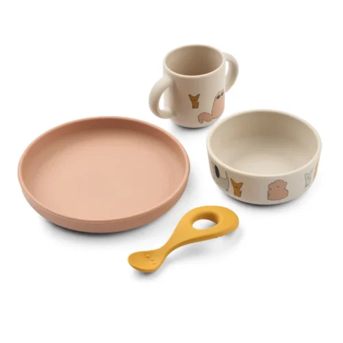 SET REPAS EN SILICONE CATS AND DOGS - LIEWOOD