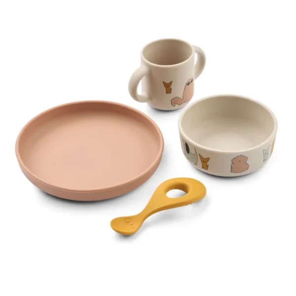 SET REPAS EN SILICONE CATS AND DOGS - LIEWOOD