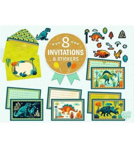 INVITATIONS CRIC CROC DINO ROCK - DJECO