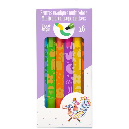 6 FEUTRES MAGIQUES MULTICOLOR - DJECO