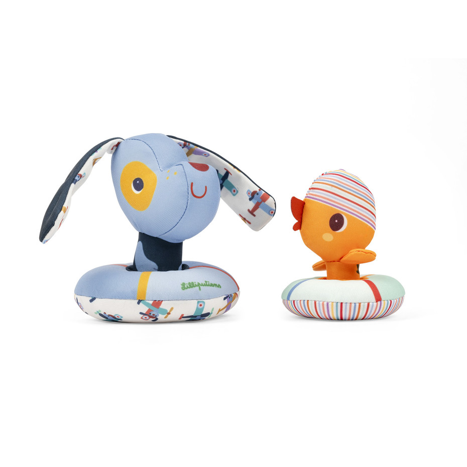 Jouets de bain flottants - Jules et son canard - LILLIPUTIENS