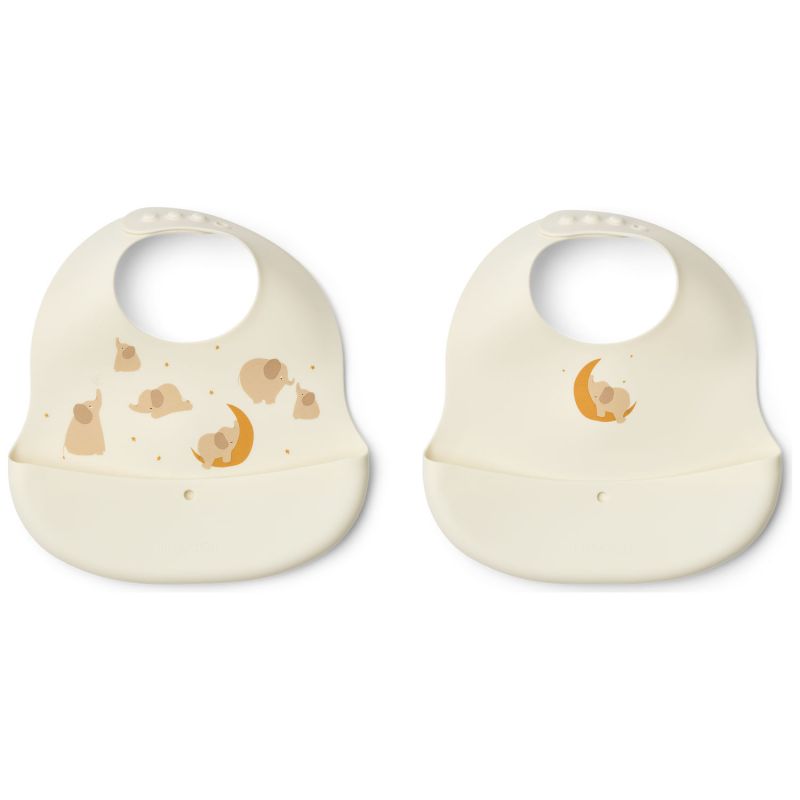 Lot de 2 bavoirs silicone elephant creme de la creme - LIEWOOD – Image 2