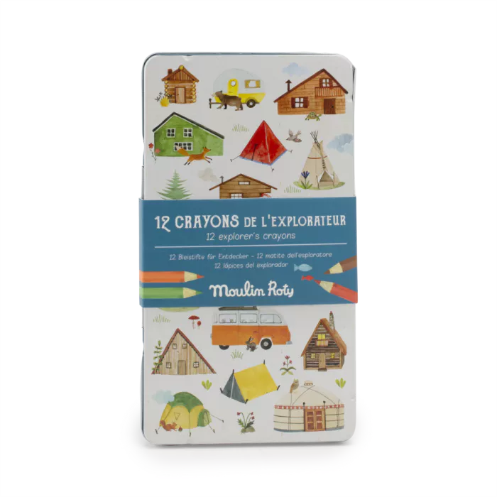 12 Crayons de couleur de l'explorateur - Le jardin du moulin - MOULIN ROTY