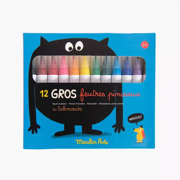 12 Gros feutres pinceaux - MOULIN ROTY