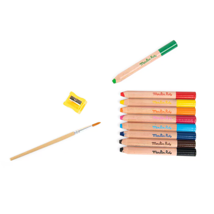 9 Crayons de couleur 3 en 1 - MOULIN ROTY – Image 3