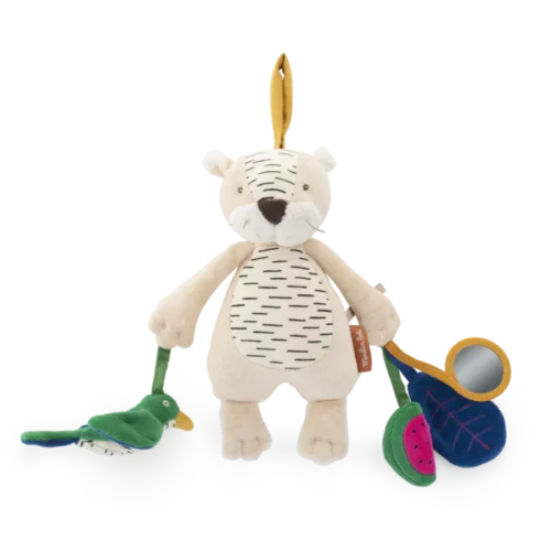 Peluche Tigre Baboo d'activit&eacute;s &agrave; suspendre - La for&ecirc;t Mawa - MOULIN ROTY
