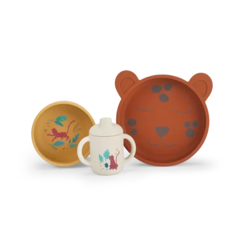 Set Vaisselle Silicone La for&ecirc;t Mawa - MOULIN ROTY