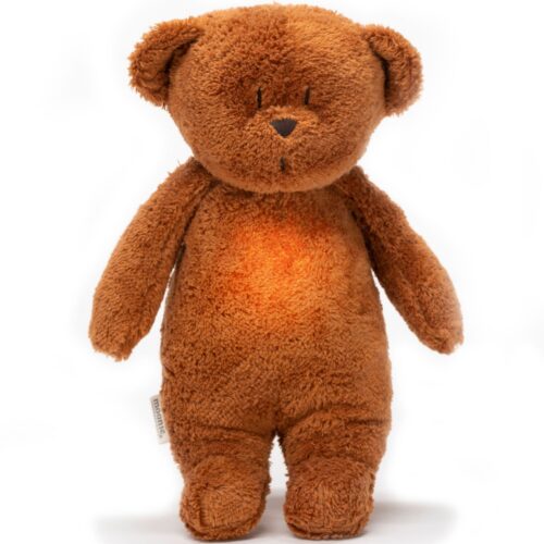 Moonie l'ourson magique avec sons & lumières nature bio caramel - BB&co