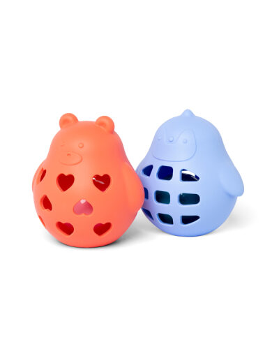Lots de hochets 3D Ours et pingouin