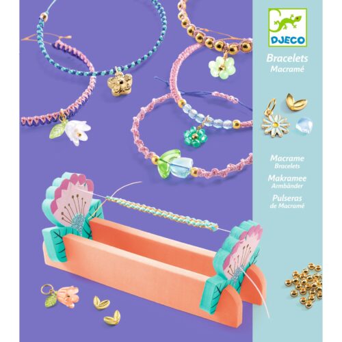 Bracelets macram&eacute; bleus