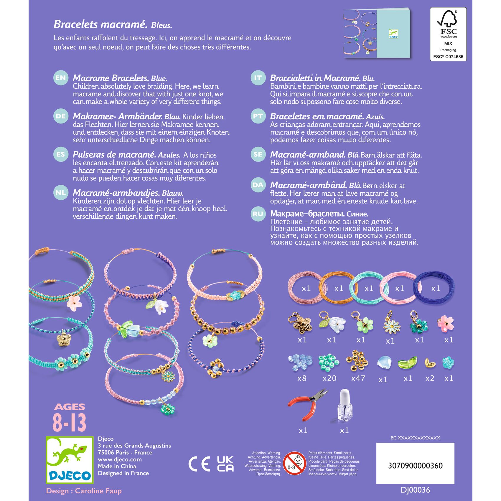 Bracelets macramé bleus – Image 5
