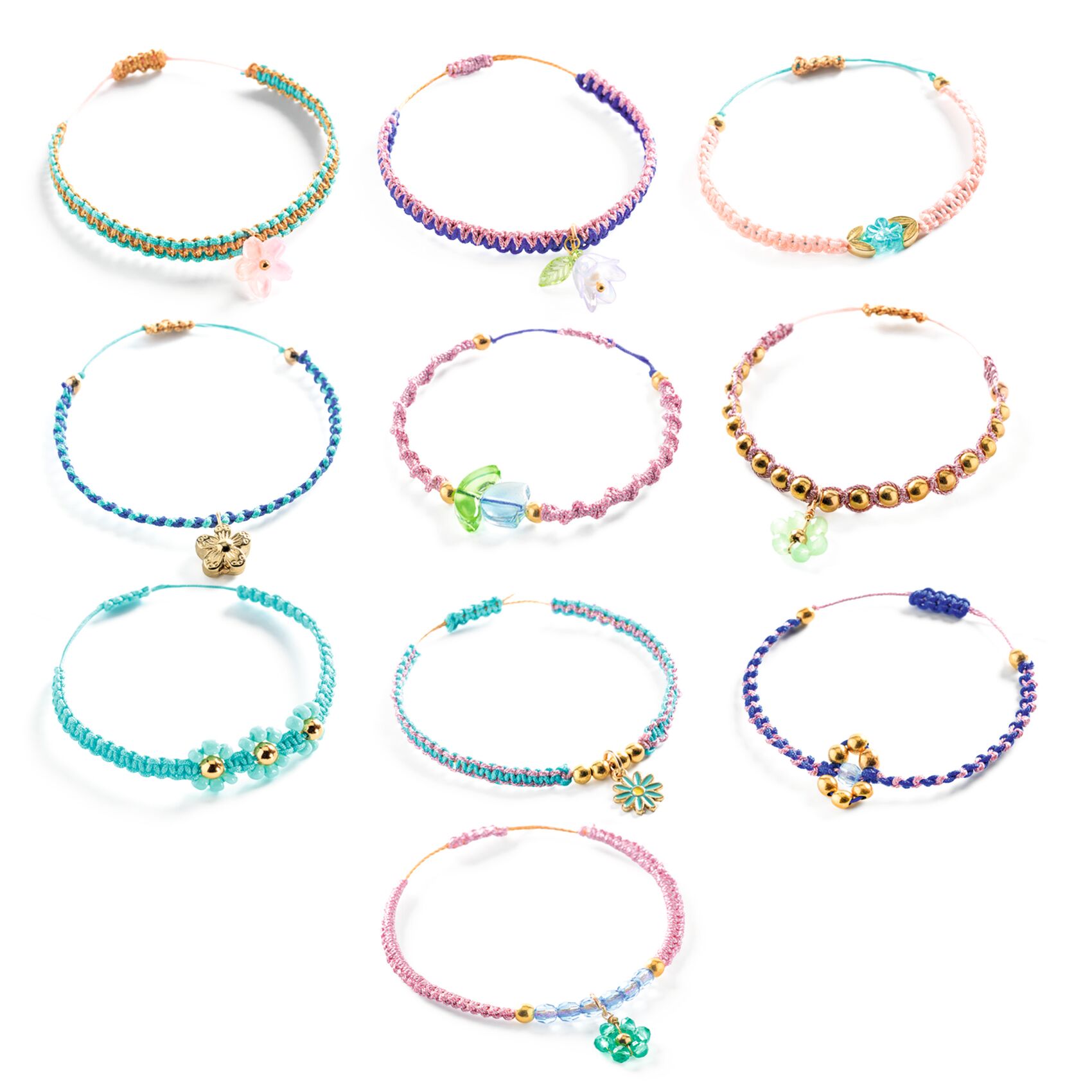 Bracelets macramé bleus – Image 4