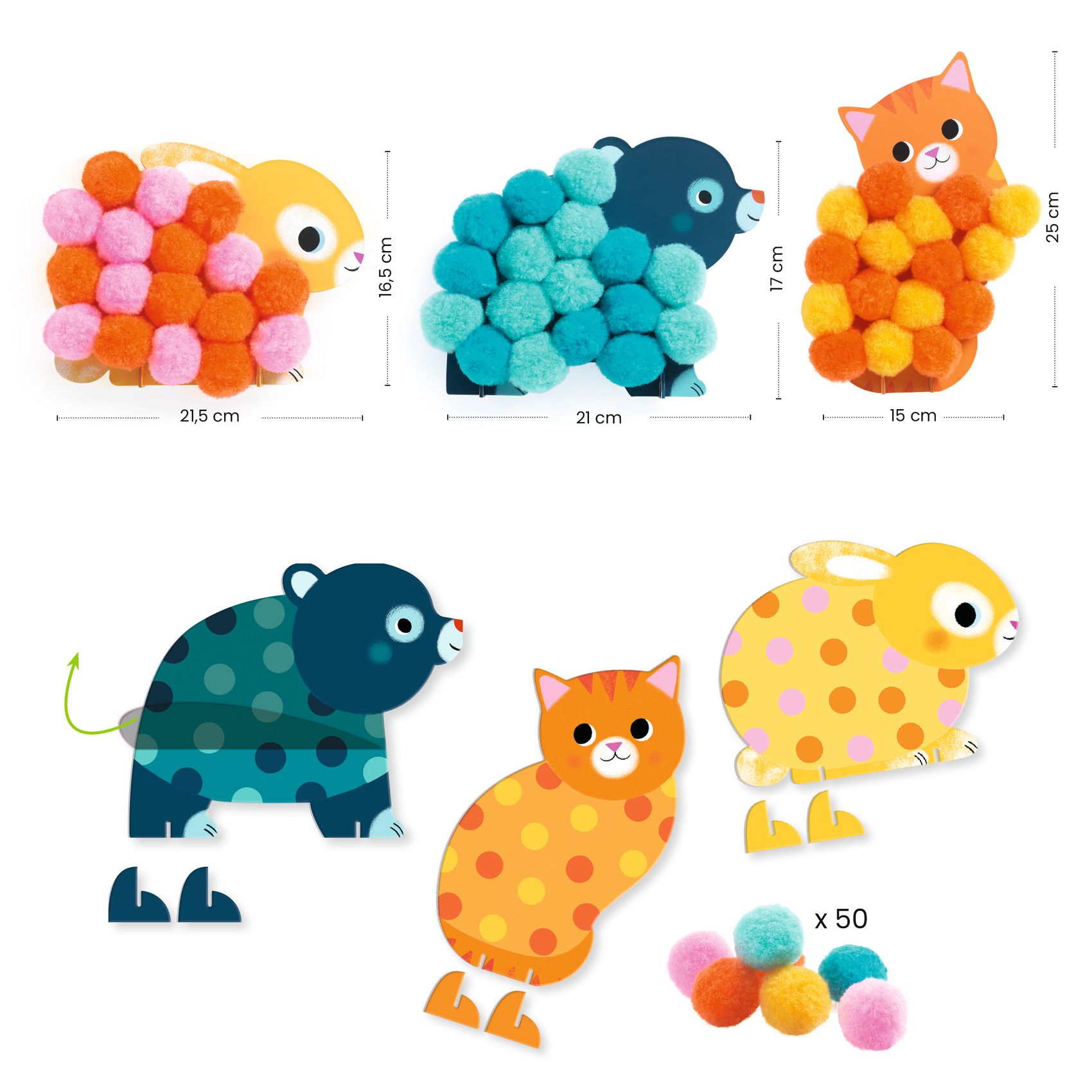 Collage de pompons Animaux et ronds pompons – Image 5