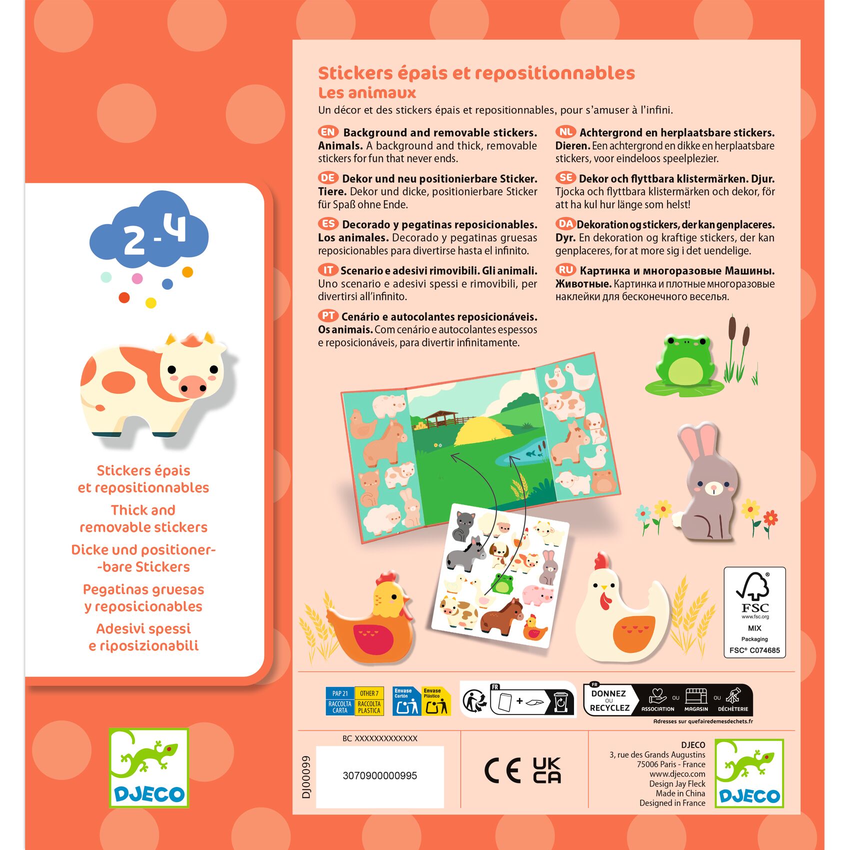 Stickers épais et repositionnables Les animaux de la ferme – Image 5