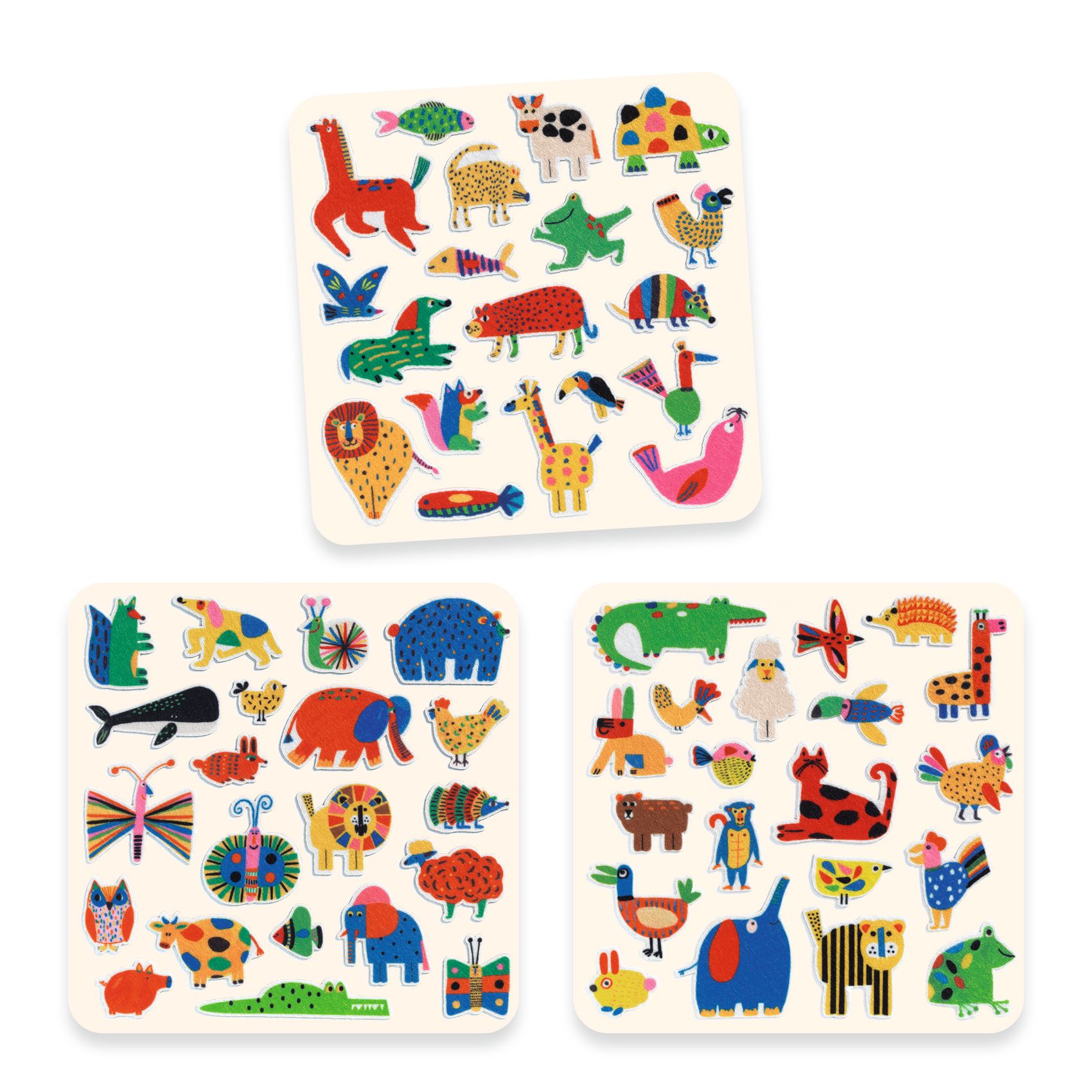60 gommettes en feutrine Des animaux partout ! – Image 4