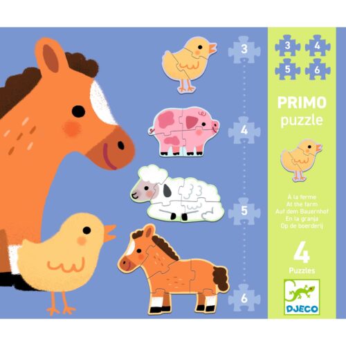 uzzles Primo À la ferme 3, 4, 5 et 6 pièces