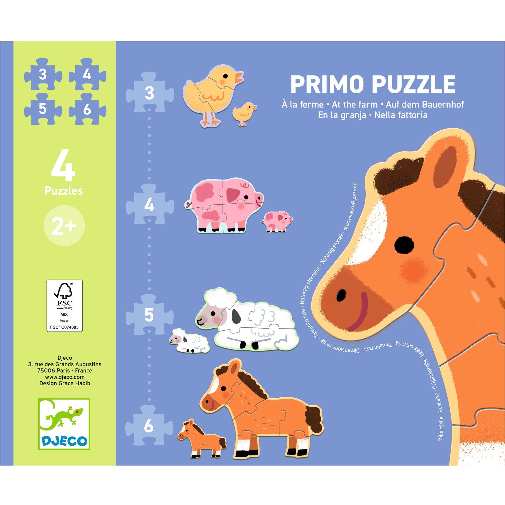 uzzles Primo À la ferme 3, 4, 5 et 6 pièces – Image 5