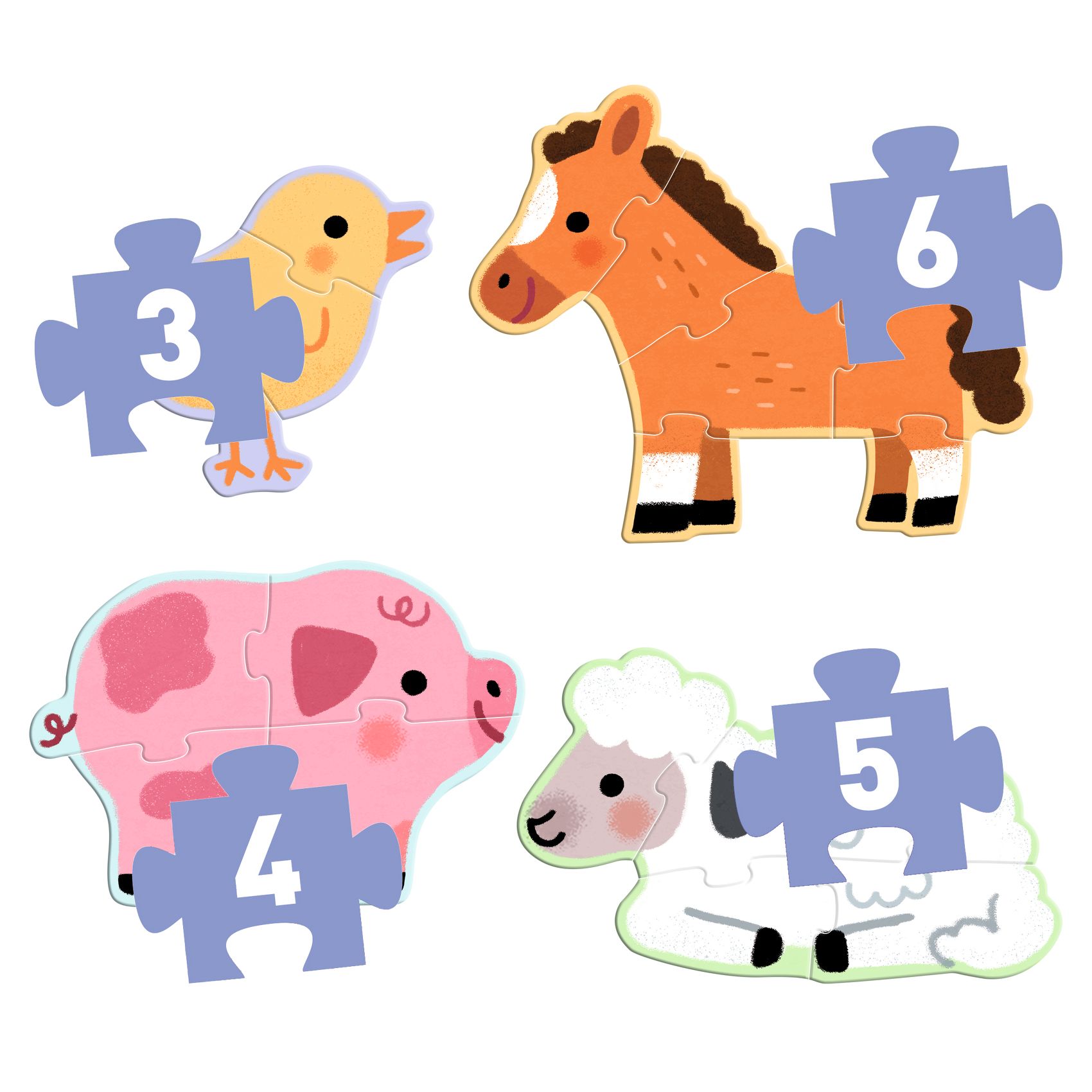uzzles Primo À la ferme 3, 4, 5 et 6 pièces – Image 3