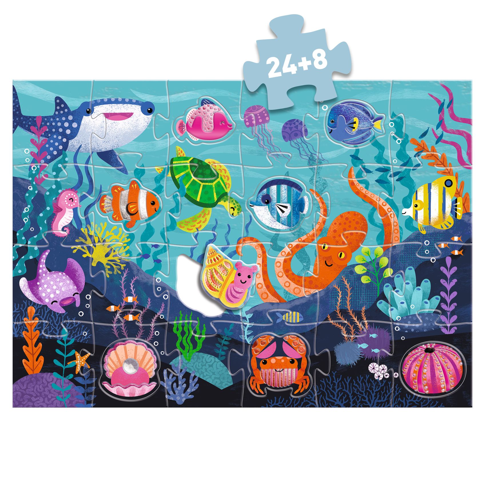 Puzzle Géant Sous la mer 24 + 8 pcs – Image 3