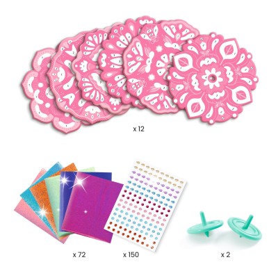DIY 12 toupies à personnaliser Flower Power – Image 4