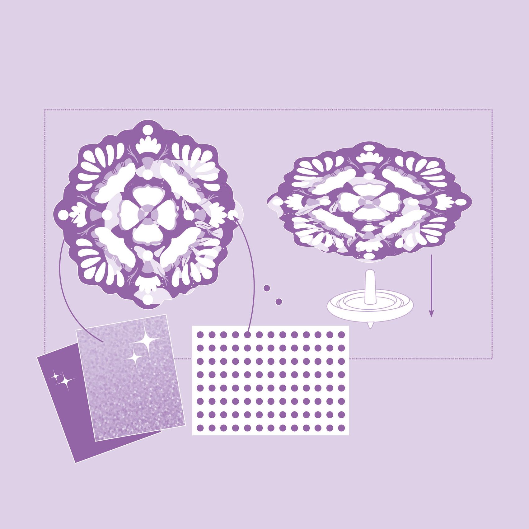 DIY 12 toupies à personnaliser Flower Power – Image 5