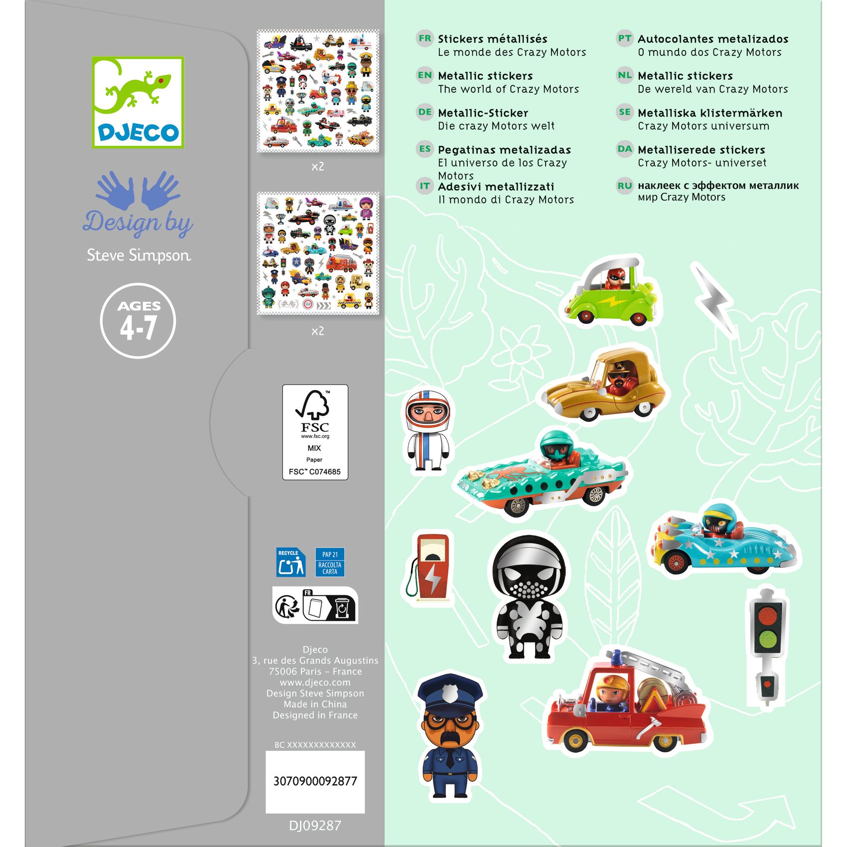 160 stickers Le monde des CRAZY MOTORS – Image 4