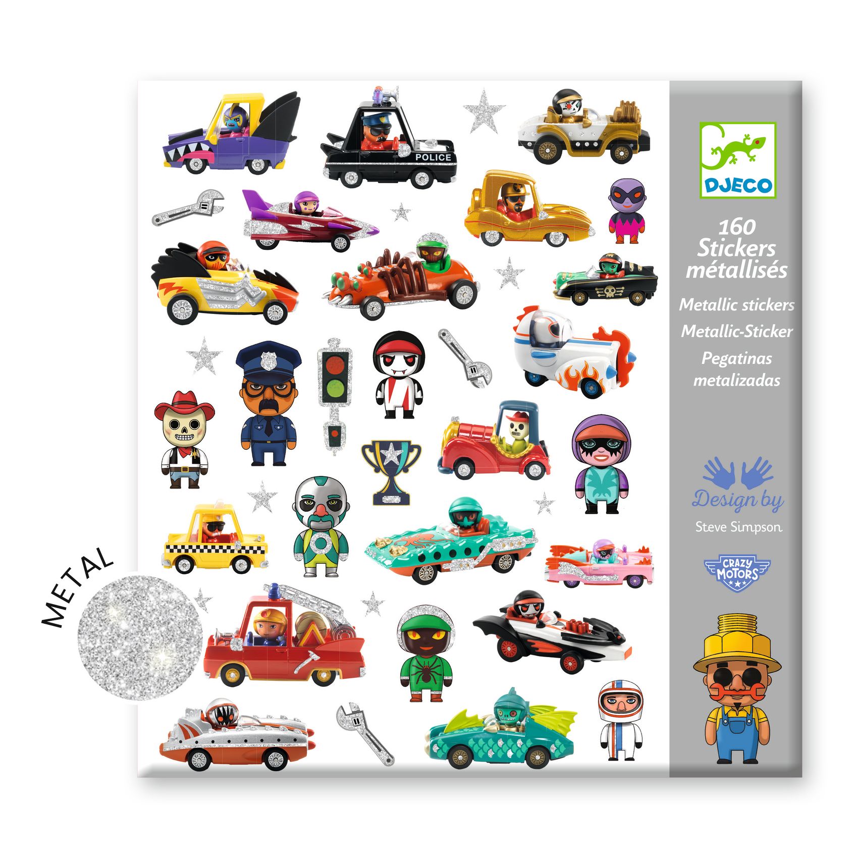 160 stickers Le monde des CRAZY MOTORS – Image 2