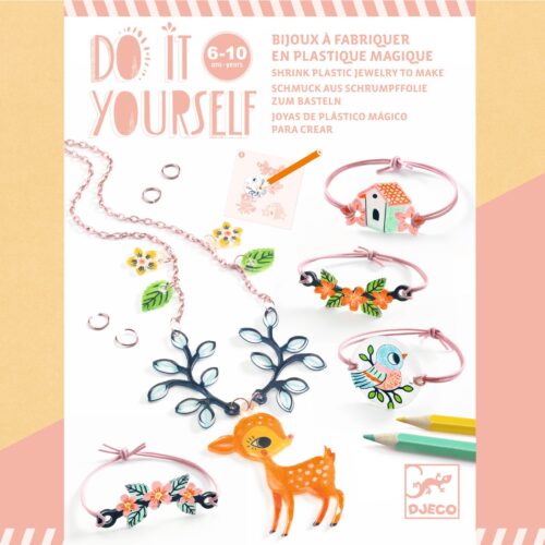 DIY kit cr&eacute;atif bijoux Le faon et l'oiseau