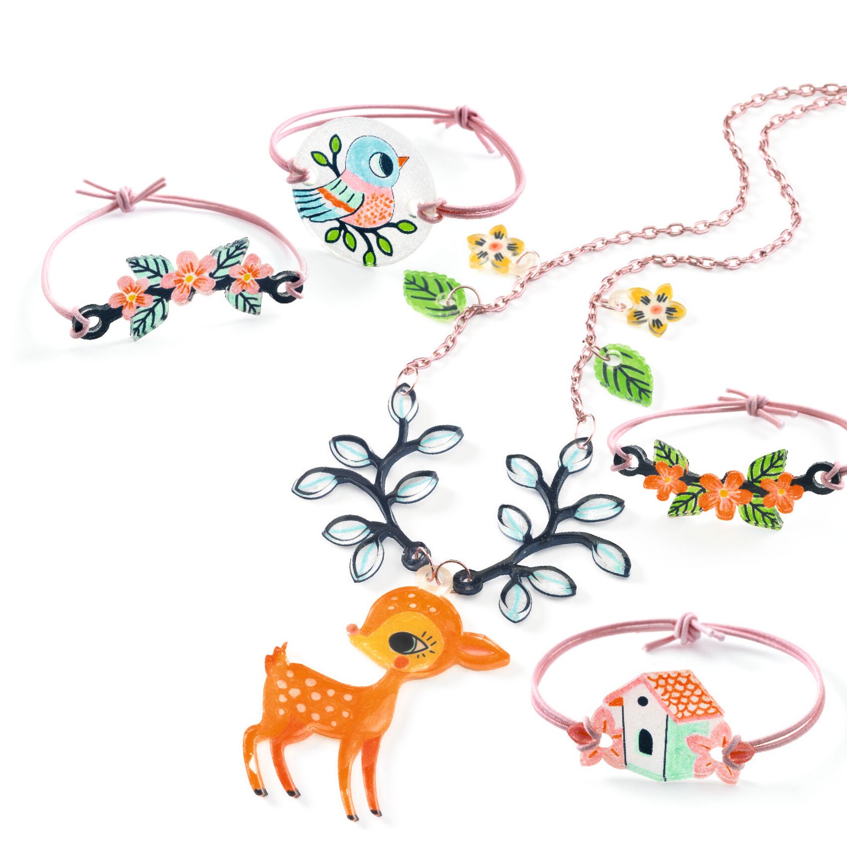 DIY kit créatif bijoux Le faon et l'oiseau – Image 3
