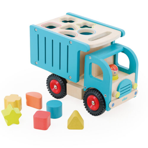 Camion de tri d'éveil en bois