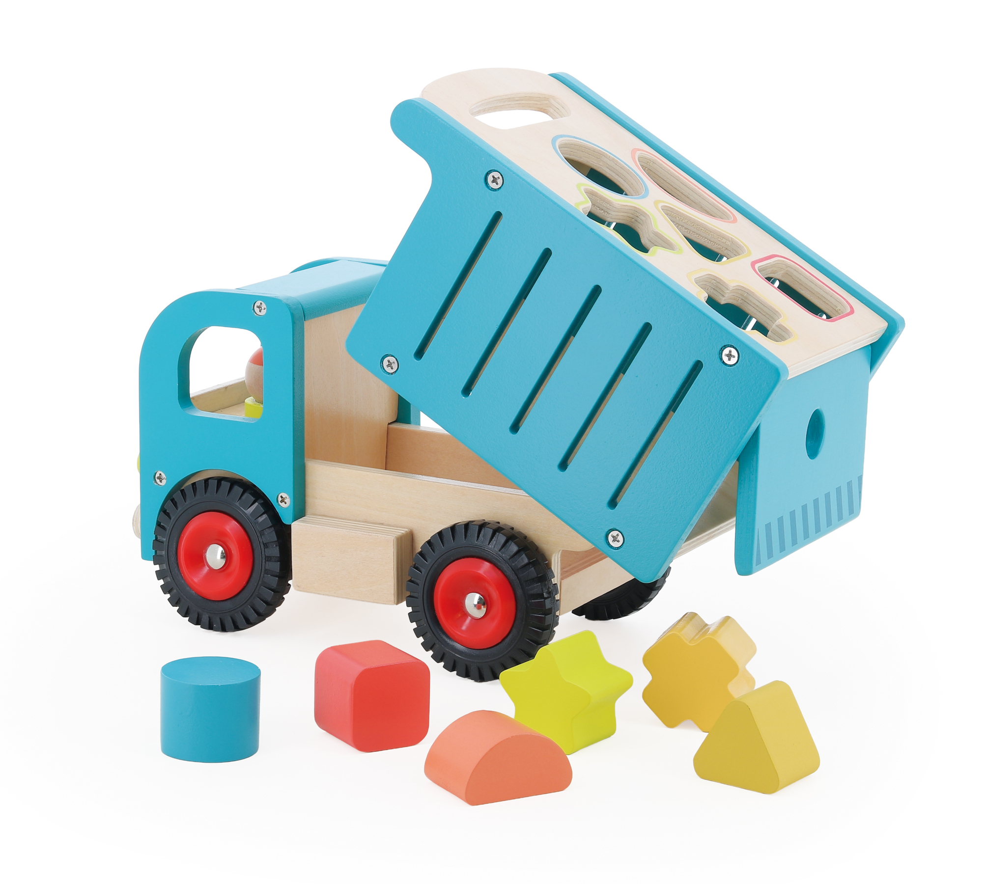 Camion de tri d'éveil en bois – Image 3